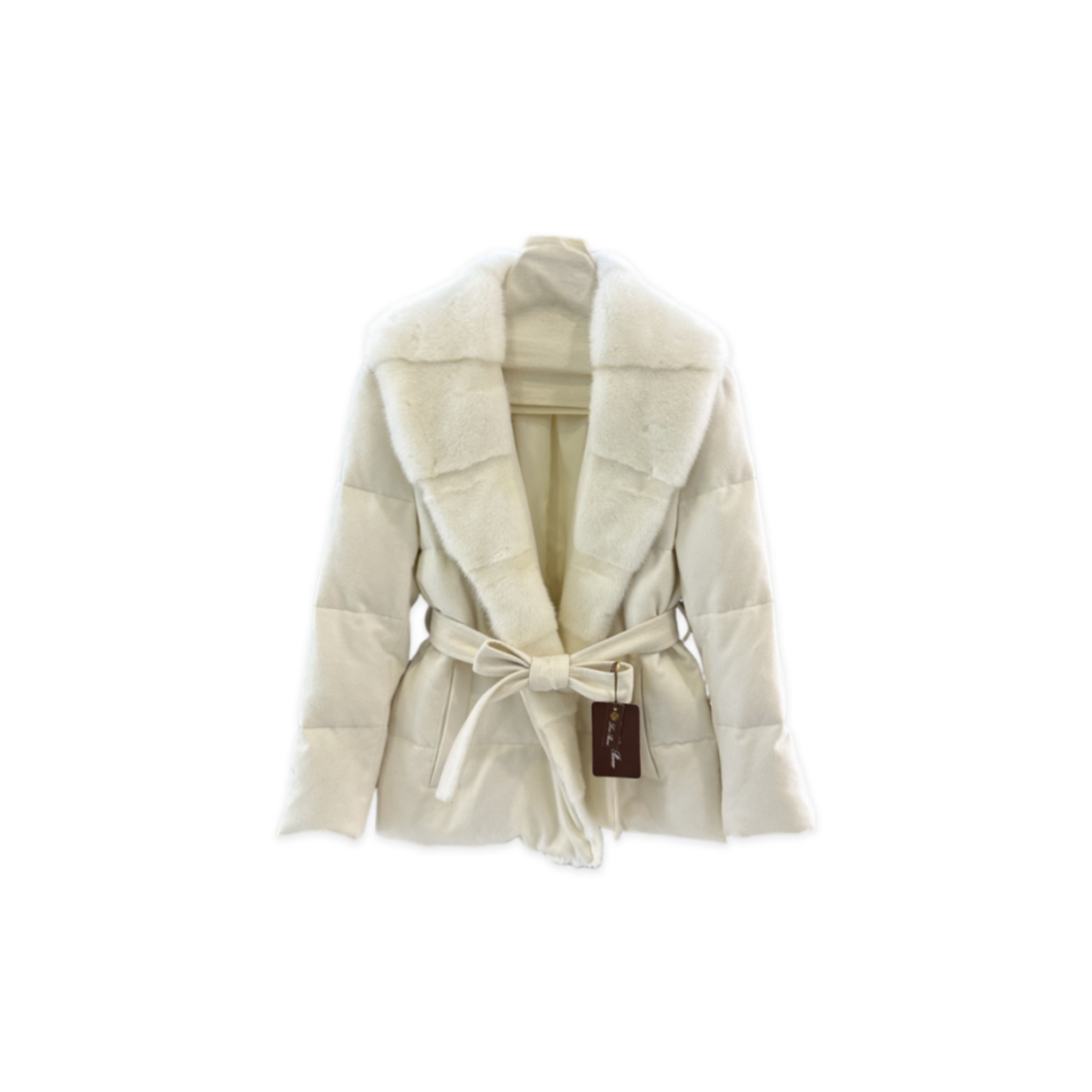 L0r0 P1ana mink collar belted down jacket